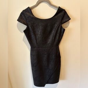 BD Junior Cap Sleeve Bodycon Structured Asymmetrical Mini Dress size 2